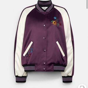 Coach Floral Embroidered Souvenir Jacket, Small